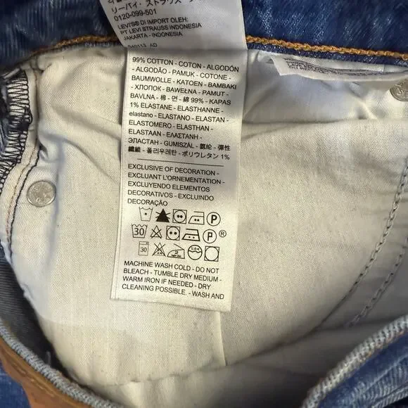 Levi's Wedgie Straight Jeans Women's 29 x 25.5 LVC Premium Stretch Denim E4-17 - Picture 6 of 8